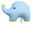 Folijski Balon 62x49 Cm Blue Elephant / 62x49,5 Cm