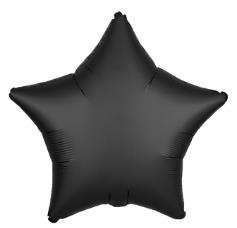 Folijski Balon Zvijezda 18" Krom Crna 1/1