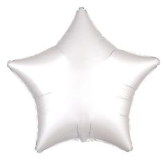 Folijski Balon Zvijezda 18" Krom Bijela 1/1