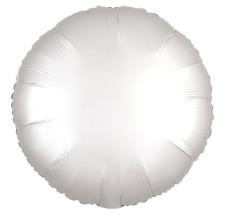 Folijski Balon Krug 18" Krom Bijela 1/1