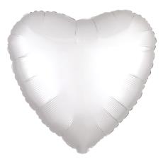 Folijski Balon Srce 18" Krom Bijela 1/1
