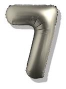 Folijski Balon Broj 40" Krom Srebrna #7 1/1