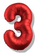 Folijski Balon Broj 40" Krom Crvena #3 1/1