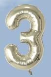 Folijski Balon Broj 40" Bijelo Zlatna #3 1/1