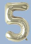 Folijski Balon Broj 40" Bijelo Zlatna #5 1/1