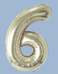 Folijski Balon Broj 40" Bijelo Zlatna #6 1/1