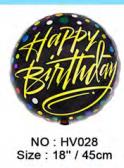 Folijski Balon 18" Happy Birthday