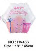 Folijski Balon 18" Happy Birthday