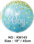 Folijski Balon 18" It's A Boy - Dots