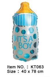 Folijski Balon 40x78 Cm Bottle Boy Dots