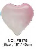 Folijski Balon 18" Ombre Baby Pink