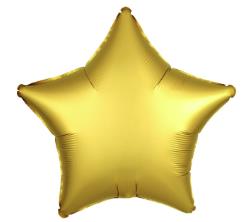 Folijski Balon Zvijezda 18" Krom Zlatna 1/1
