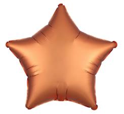 Folijski Balon Zvijezda 18" Krom Narančasta 1/1
