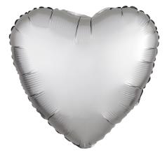 Folijski Balon Srce 18" Krom Srebrna 1/1