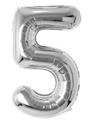 Folijski Balon Broj 40" Srebrna #5 1/1