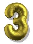 Folijski Balon Broj 40" Krom Zlatna #3 1/1