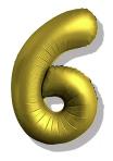 Folijski Balon Broj 40" Krom Zlatna #6 1/1