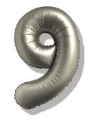 Folijski Balon Broj 40" Krom Srebrna #9 1/1