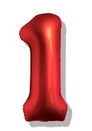 Folijski Balon Broj 40" Krom Crvena #1 1/1