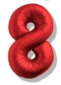 Folijski Balon Broj 40" Krom Crvena #8 1/1