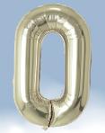 Folijski Balon Broj 40" Bijelo Zlatna #0 1/1