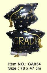 Folijski Balon 78x47 Cm Congrats Grad - Black