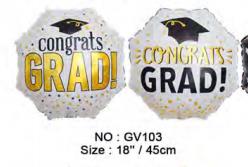 Folijski Balon 18" Congrats Grad!