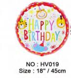 Folijski Balon 18" Zoo Happy Birthday